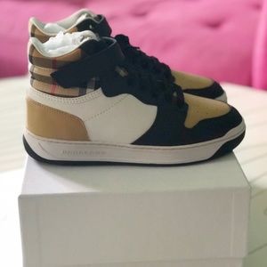 Boys Authentic Burberry Leather High Tops - New